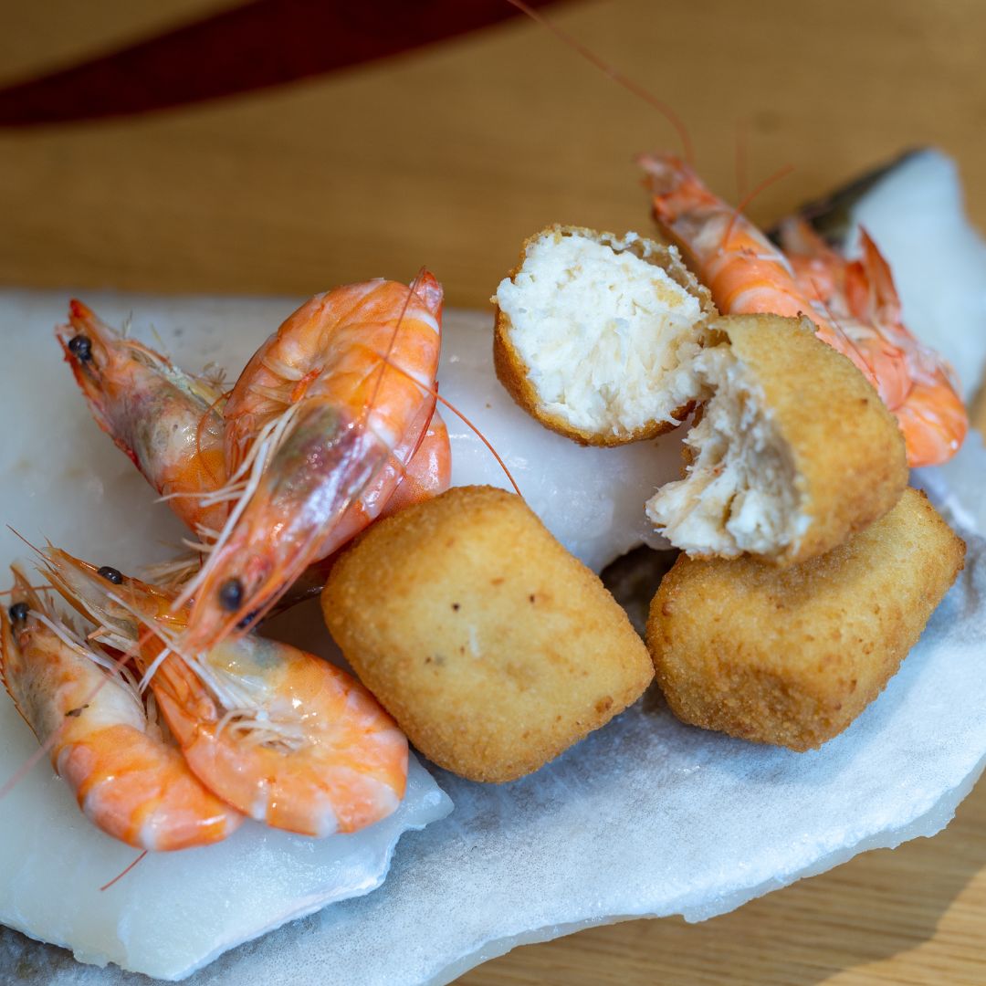 Croqueta de Bacalao con Gambas - CroquetArte